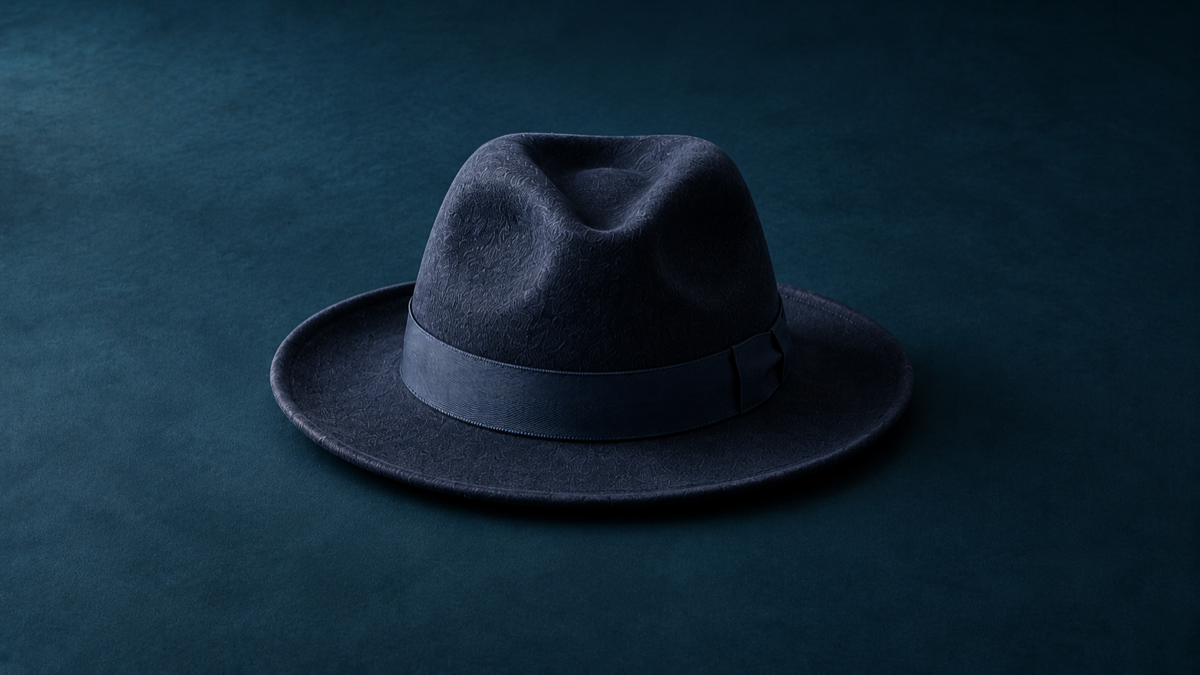 Navy fedora representing the Editor perspective